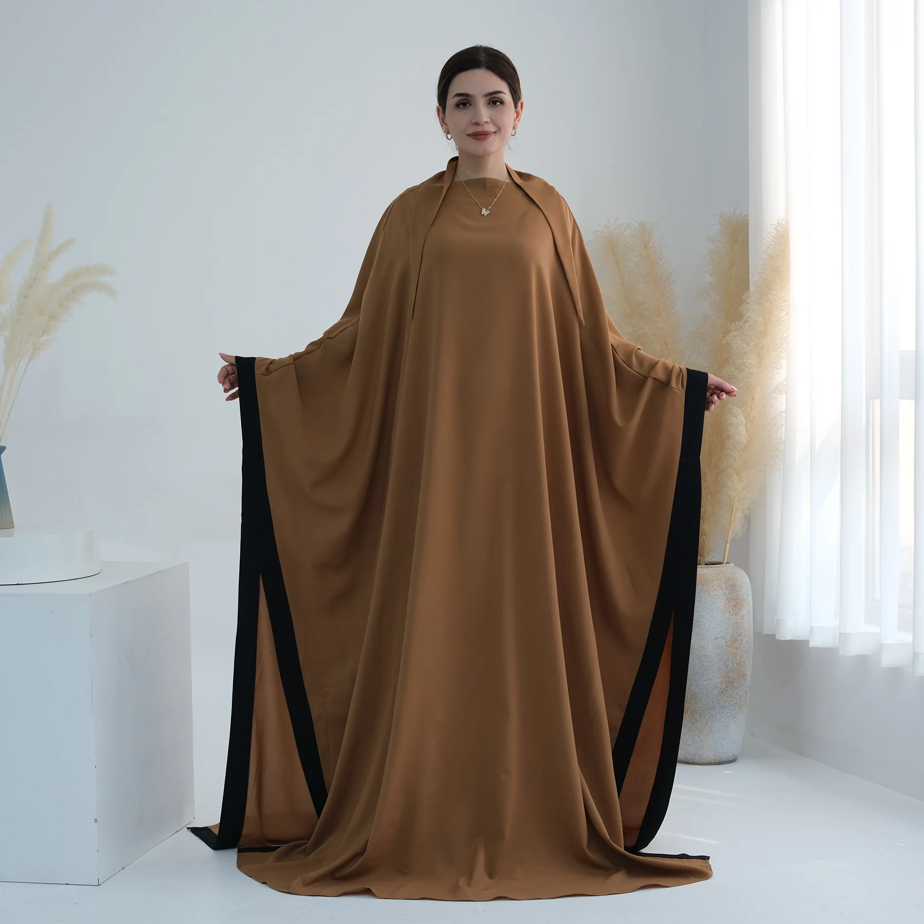 Ramadan Eid One Piece Jilbab Muslim Women Prayer Garment Hijab Dress Hooded Abaya Dubai Full Cover Khimar Niqab Islam Djellaba