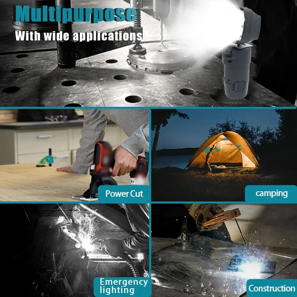 Lithium Battery Working Lamp Spotlight Lantern Flashlight For Lomvum DeYun ZhiPu for KoMax GCRAFT 12V 10.8V Lithium Battery camping light portable flashlight portable lanterns camping lamp portable spotlight camping lantern portable work lights portable work light