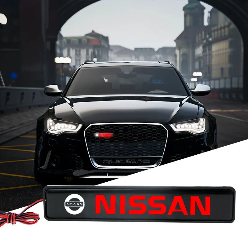 Illuminated Car Hood Grille Emblem - LED Decorative Light for Enhanced Vehicle Aesthetic