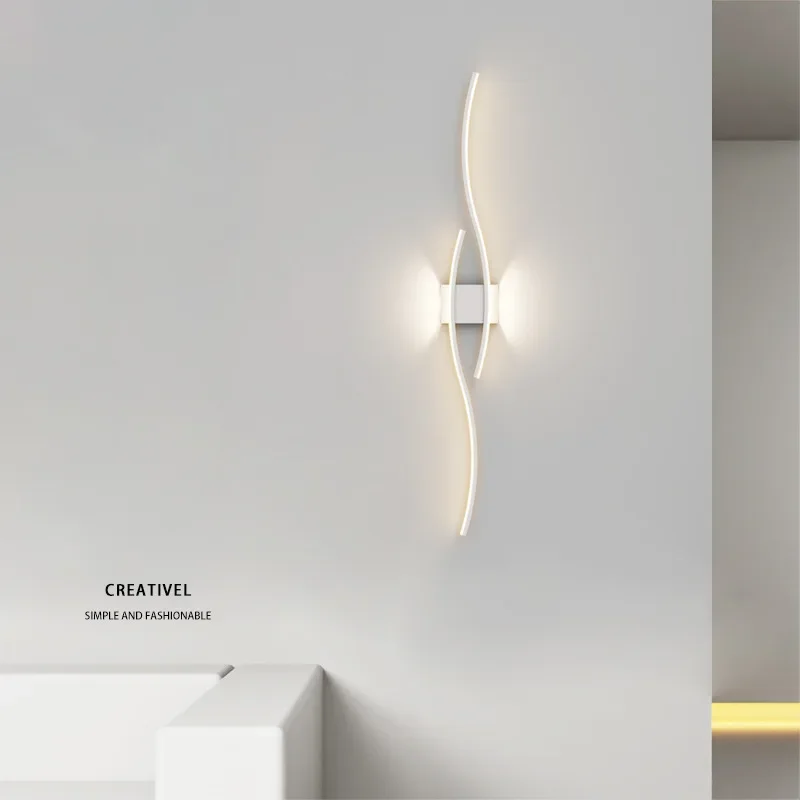 Lue's House Modern LED Wall Lamp For Living Room Background Bedroom Bedside Aisle Wall Sconce Light Indoor Home Decoration Lighting Fixture - Image 4
