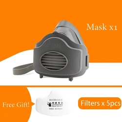 Premium Reusable Dust Proof Respirator Mask with Filters for Enhanced Safety and Daily Protection (3200 Mask Set)