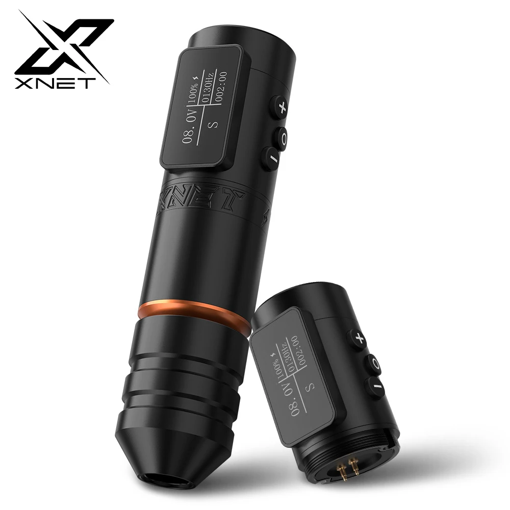 XNET Vane 2024 Wireless Tattoo Pen Machine Powerful Brushless Motor with Touch Screen Battery Capacity 1800mAh for Tattoo Artist