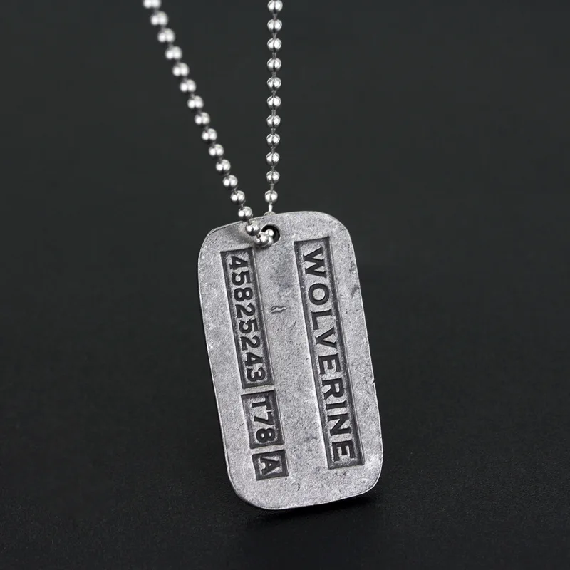 Necklace Pendant X-Men Wolverine Military Card Cosplay Periphery