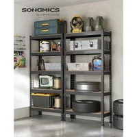 5-Tier Storage Shelves, Set of 2 Garage Storage, Boltless Assembly, Adjustable Shelving Units, Load 1929 lb Each 2