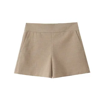 بلوزة مثيرة بدون حمالات منقوشة وشورت بخصر مرتفع وسحاب جانبي 8