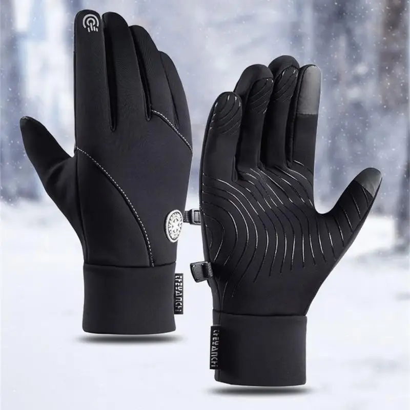 

Autumn Winter Warm Cycling Gloves Thermal Outdoor Sport Running Bicycle Ski Gloves For Camping Hiking Motorcycle Gloves Men