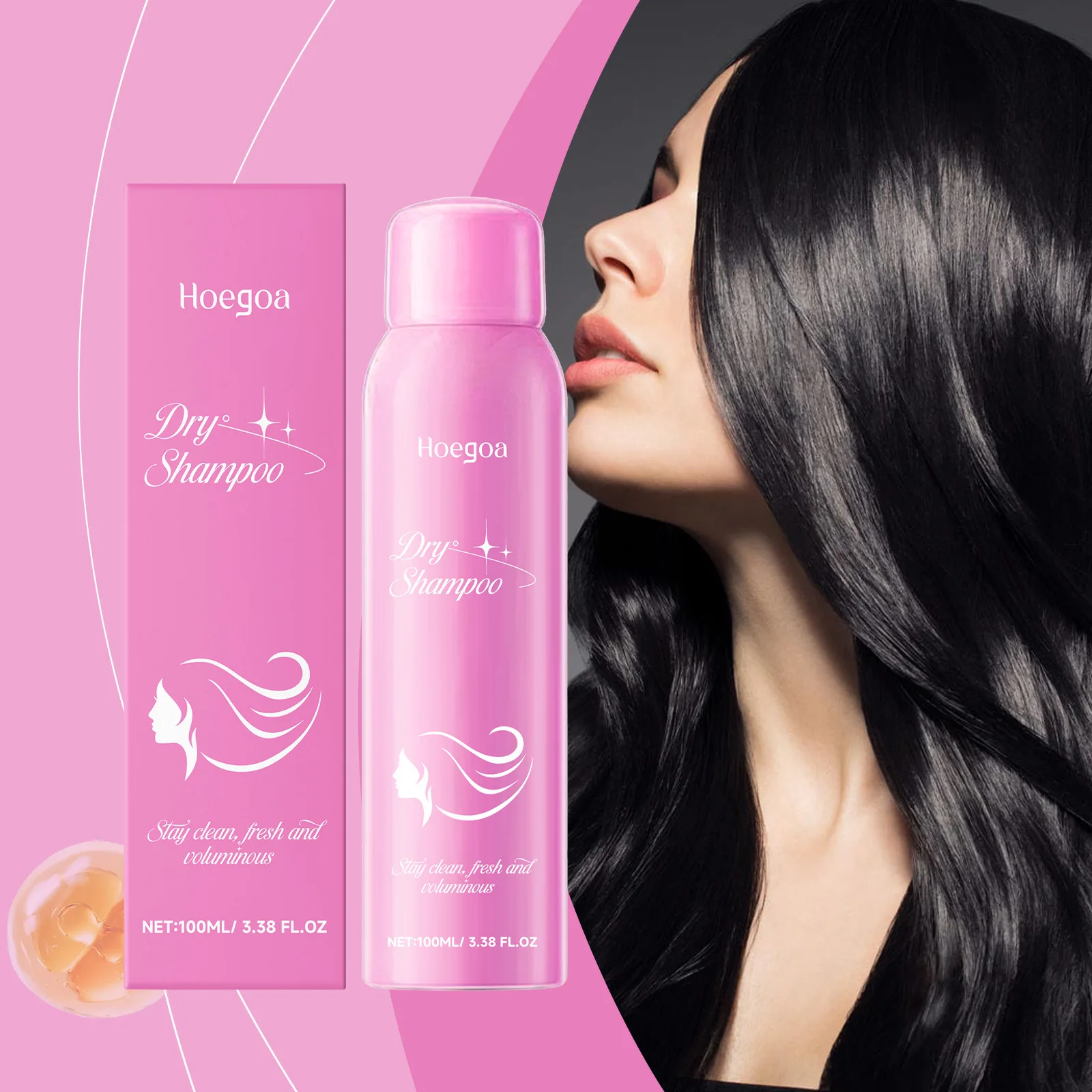 건조한 머리카락을 위한 워시프리 스프레이, 얼룩, 먼지, 기름때, 비듬 제거, 시간 절약, 머리카락을 깨끗하게 하고 풍성하고 신선하게, 윤기 회복, 워시프리 헤어 스프레이