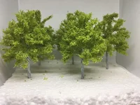 3pcs/5pcs highly10cm/12cm/15cm miniature tree model architecture model railway layout green landscape scenery train model tree 2
