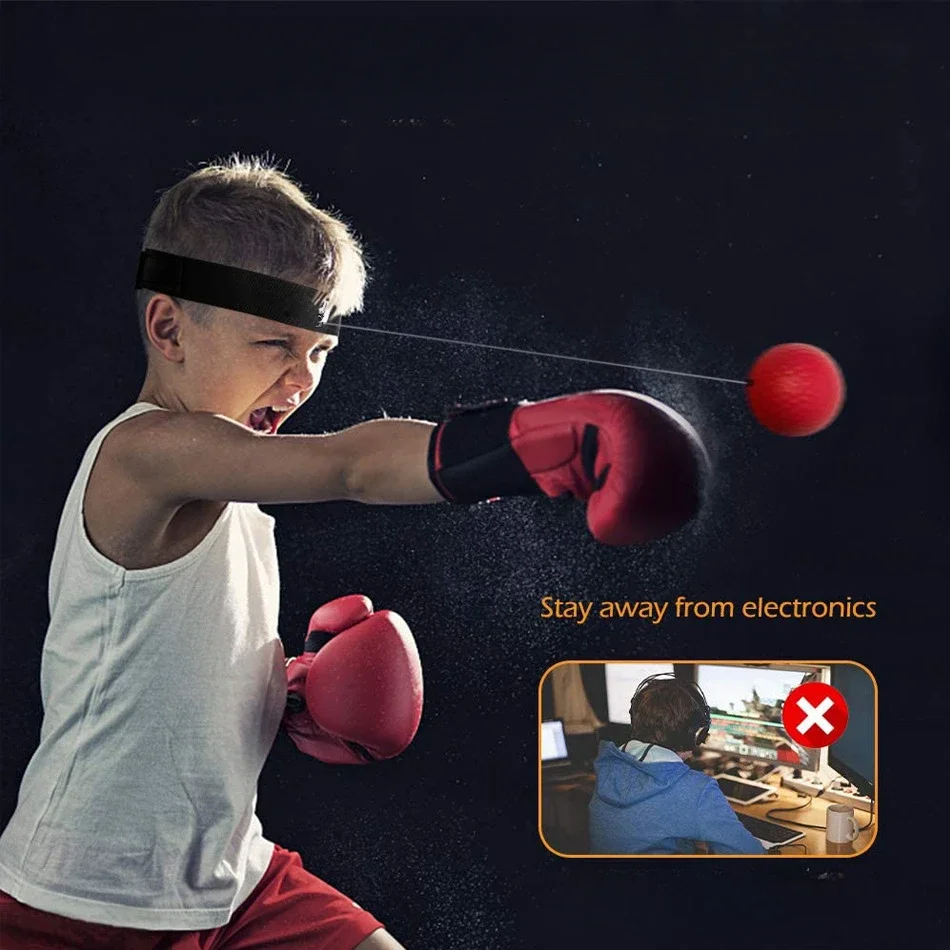 Boxing Speed Balls Head Mounted Adjustable PU Rubber Boxing Head Ball for Sanda Training