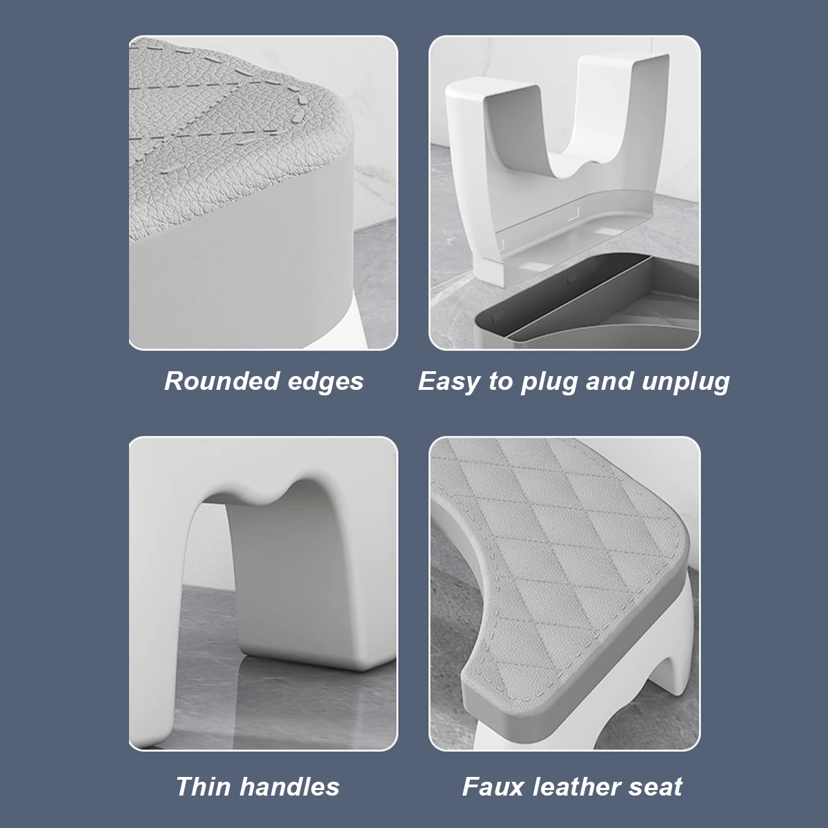 Toilet Seat Stool Portable Squat Stool Home Adult Bathroom Accessories Removable Non-slip 1 PCS toilet squat stool