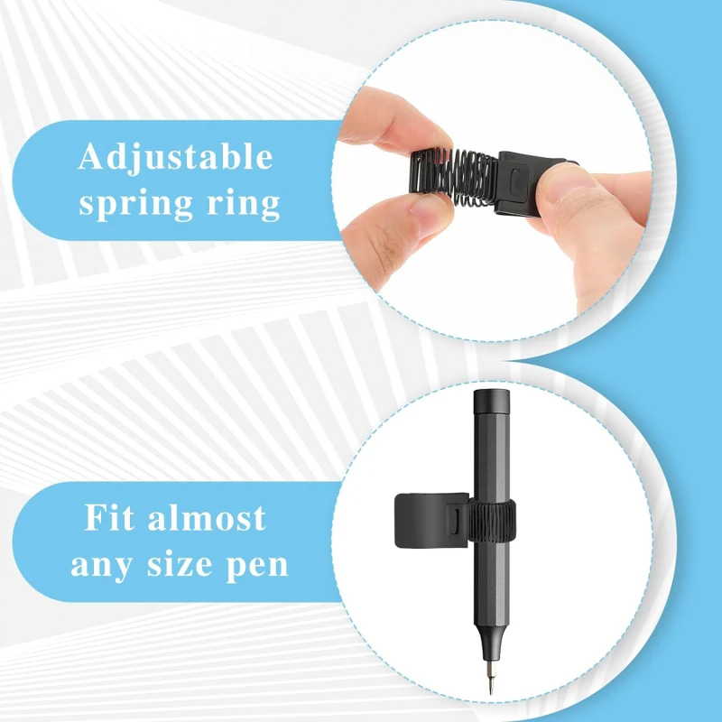 Stainless Steel Pen Clip File Clip Board Adhesive Pen Insert Notebook Suitable for Office And School Supplies 2/4/6pcs pen clip