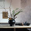 Minimalist Black Ceramic Vase Hydroponic Flower Pots Desk Decoration Flowers Arrangement Floral Vases Room Aesthetic Decor 3