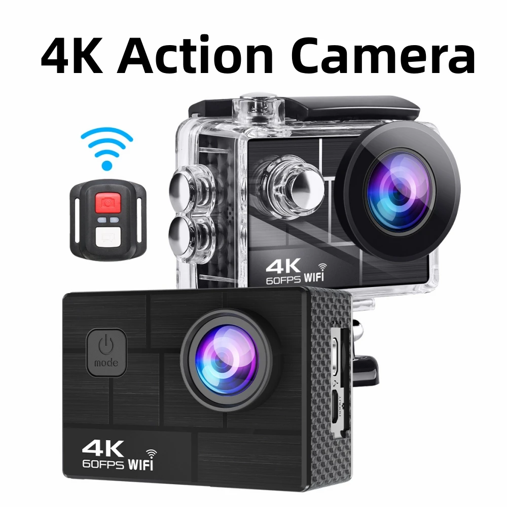 Action Sport Camera Ultra HD 4K60fps WiFi EIS 170D 30M Waterproof Professional Anti-Shake Sport Camera With Remote control