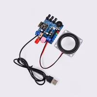 DIY Kit Audio Amplifier DIY Electronic Components Kit Transparent Acrylic Case with LED Mobile Phone Speaker 4