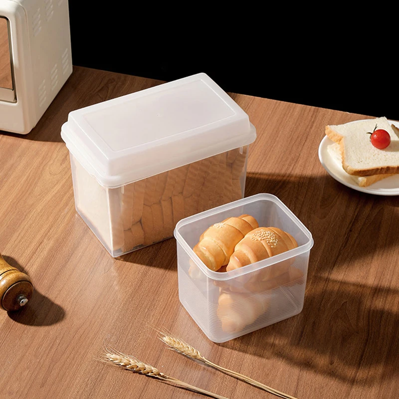 Bread Container Storage Box Dispenser With Cover Case Toast Cake Sandwich Container Airtight Box Bread Crisper Home Tool