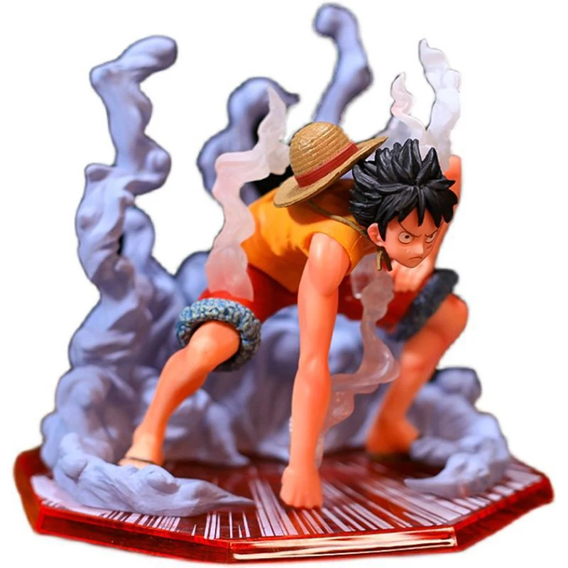 

12cm One Piece Anime Figure Luffy Gear 2 Fighting Stance Action Figurines PVC Model Collection Statue Doll Toys Desktop Decor