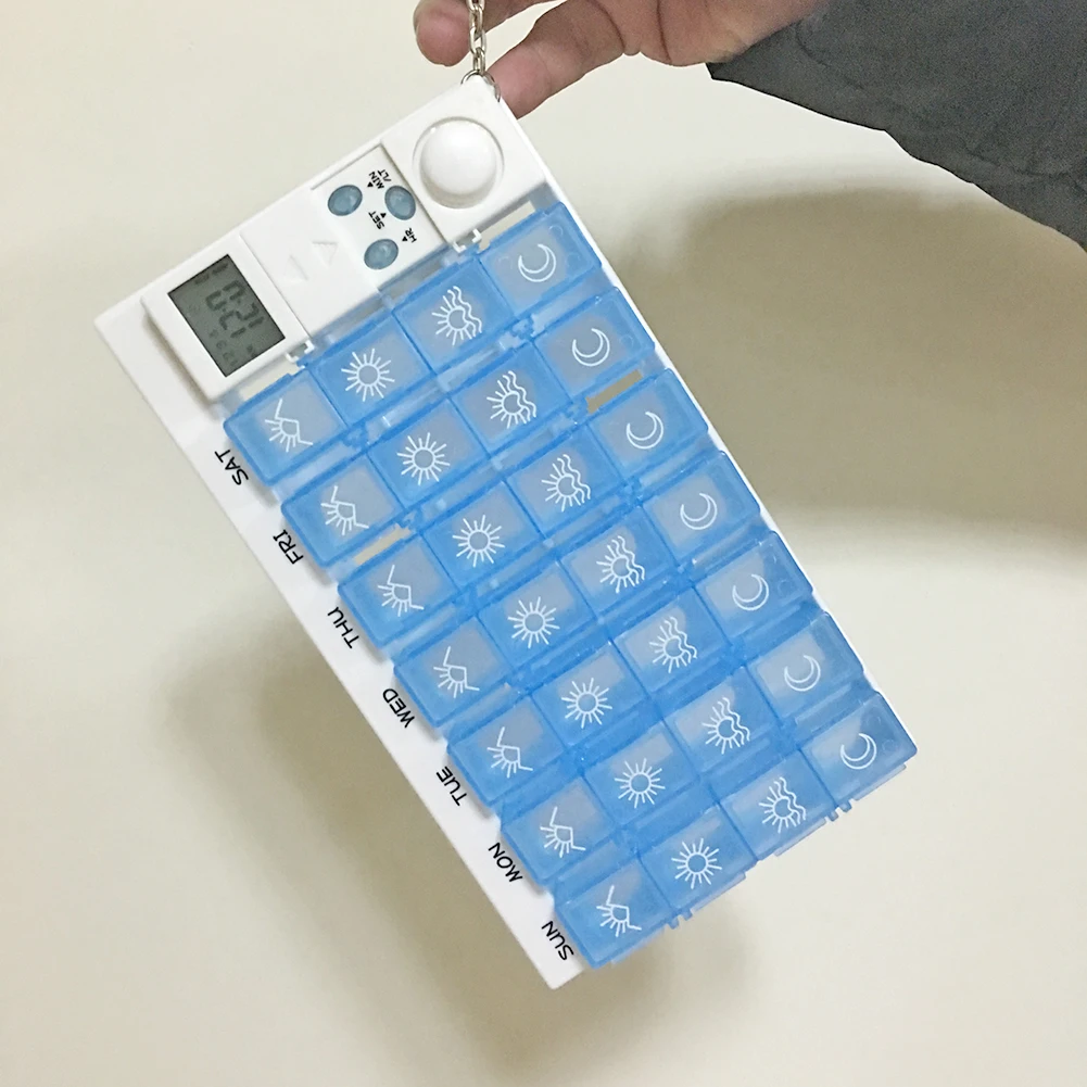 28-Grid Electronic Medicine Storage W/Timer 4