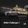Henglong 1:16 3908 British Challenger II Rc Tank Simulated Sound Effect Metal Rocker Arm Military Tracked Vehicles 1