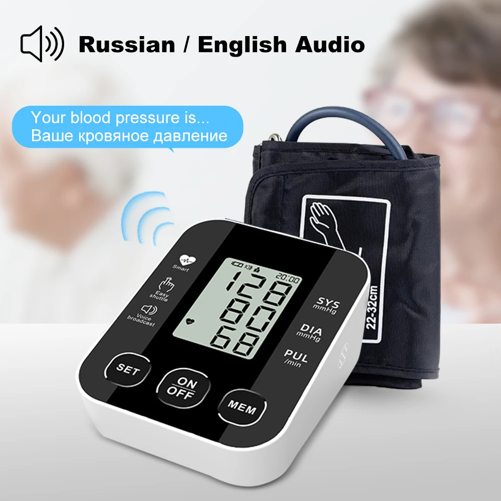 Description Picture 4 of item2 User Digital Upper Arm Tonometer Medical Blood Pressure Monitor Heart Rate Sphygmomanometer Tensiometers Meter Cuff Adult 32