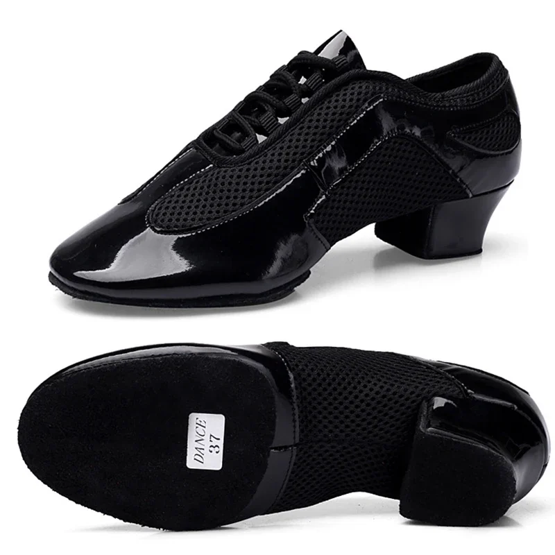 Outdoor Indoor Wear Leather Latin Dance Shoes for Women Men