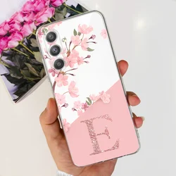 2024 Cute Floral Transparent Soft Phone Case - Samsung A35 5G (Letter - flower - E)