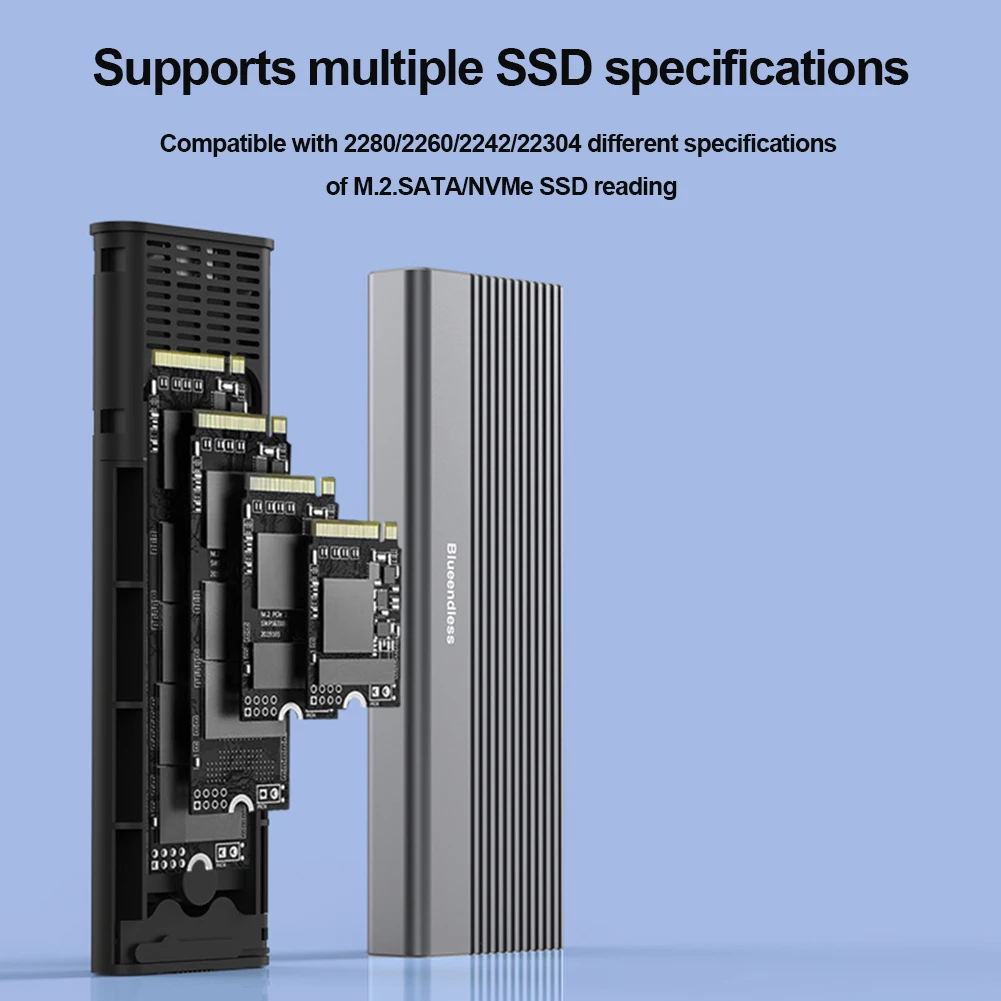   OS  ϵ ̺ ڽ, M.2 NVMe NGFF SSD Ŭ,  , M2 NVMe NGFF SATA SSD ̽, Gen2, 10Gbps