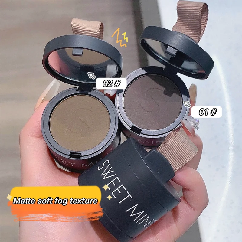 Natural Black Brown Hair Line Powder Waterproof Hair Root Cover Up Instant Fluffy Hair Edge Brow Shadow Contouring Powder Makeup - Image 3