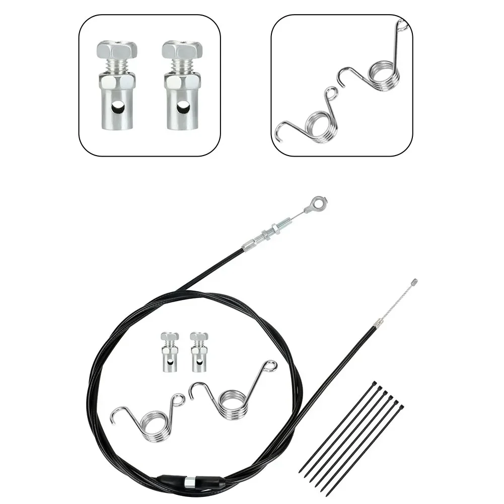 75 Inch Go Kart Throttle Cable Kit Compatible Engine Replacement Parts Stainless Steel Throttle Cable Kit 22*15cm