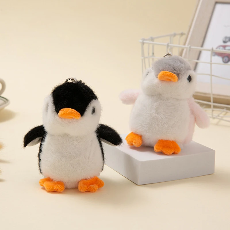 Plüsch weiche Stofftier Schlüssel anhänger niedlichen Cartoon Pinguin Puppen tasche Charms Anhänger Zubehör Auto tasche Schlüssel ringe für Mädchen Kawaii Geschenk