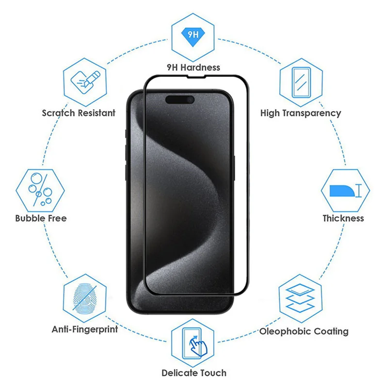 4-Pack Premium Tempered Glass Screen Protectors