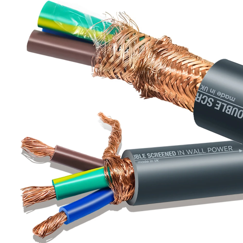 Doppels chicht Kupfer abschirmung mit hoher Dichte Audio-Qualität dcds 2, 5 14mm 3-adriges reines Kupfer ofc 6mm ² 30a Wechselstrom-Verlängerung kabel