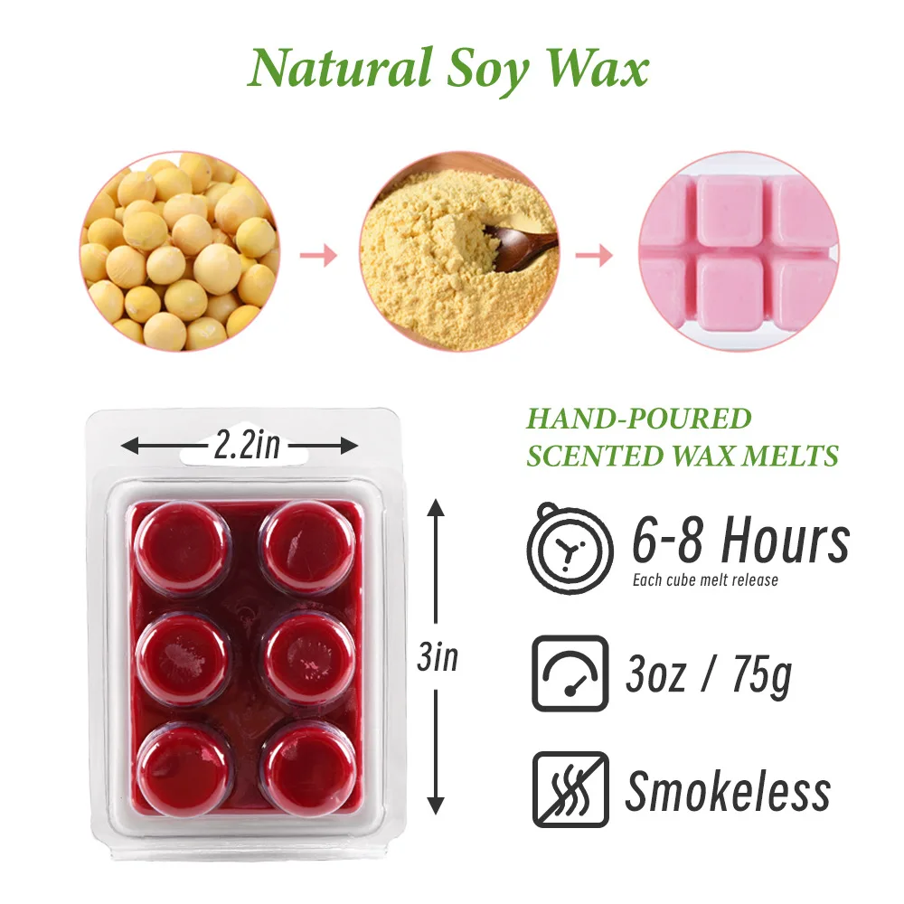 Scented Wax Melts Wax Cubes for Scented Wax Warmer - 100% Soy Wax