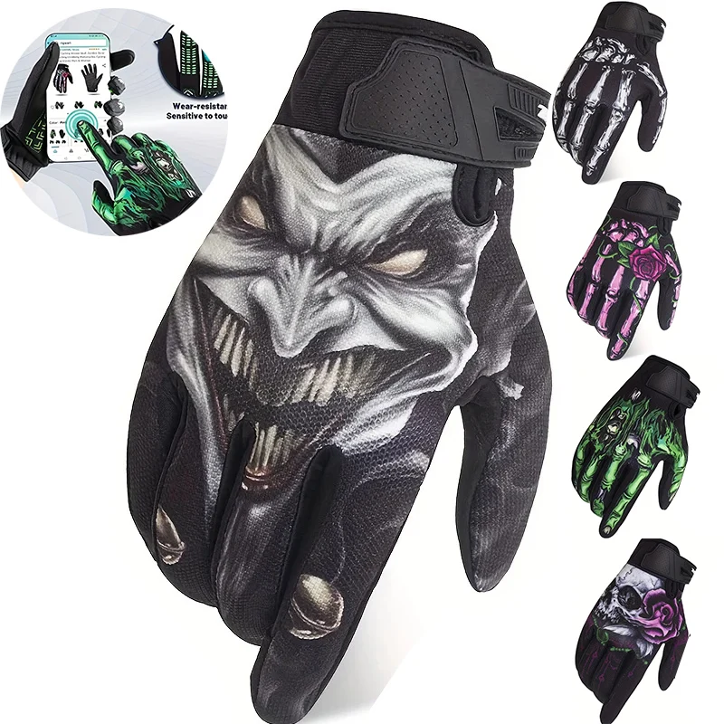 Cycling Gloves Motorcycle Gloves Sport Gloves Bicycle Riding Gloves Ghost Claws Full Finger Touch screen Spring Autumn Bicycle Gloves Anti-slip For Fishing Motorcycle