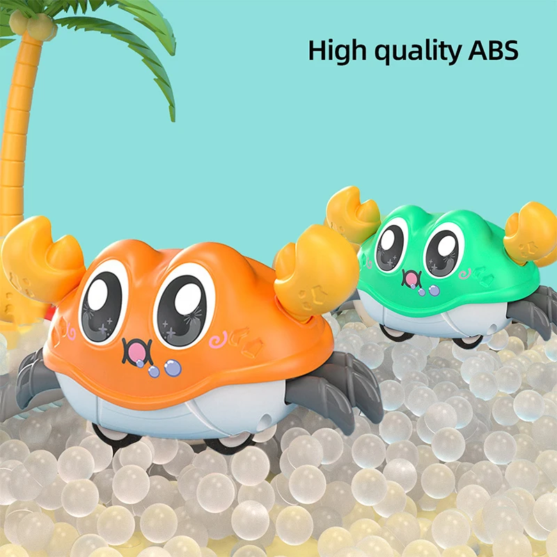 Simulation Crab Toy Children's Little Crab Simulated Animal Rebound Inertial Crawling Impact Resistant Bubble