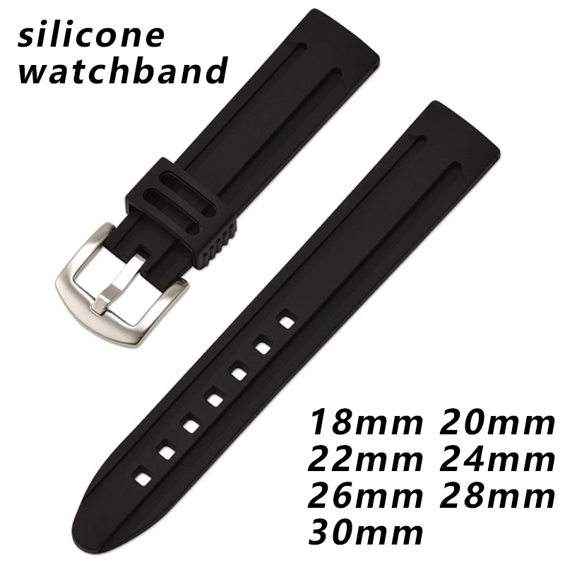 Durable Silicone Sport Wristband - Waterproof Rubber Strap Replacement