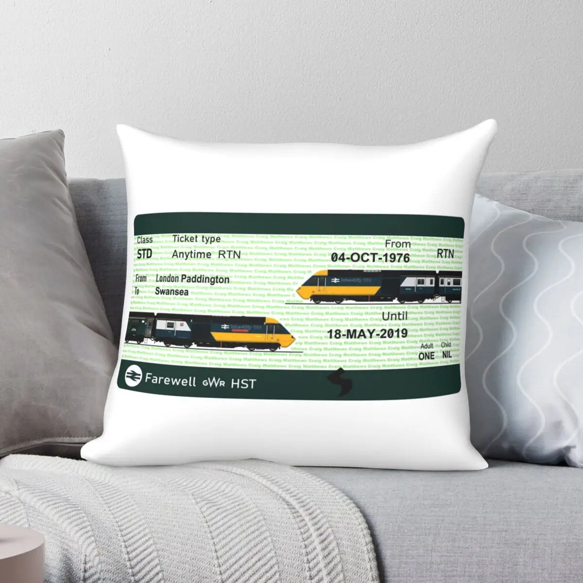 Addio Gwr Hst Intercity 125 Federa Poliestere Lino Velluto Stampato Decor Federa Per Cuscino Divano Sedile Federa All'Ingrosso