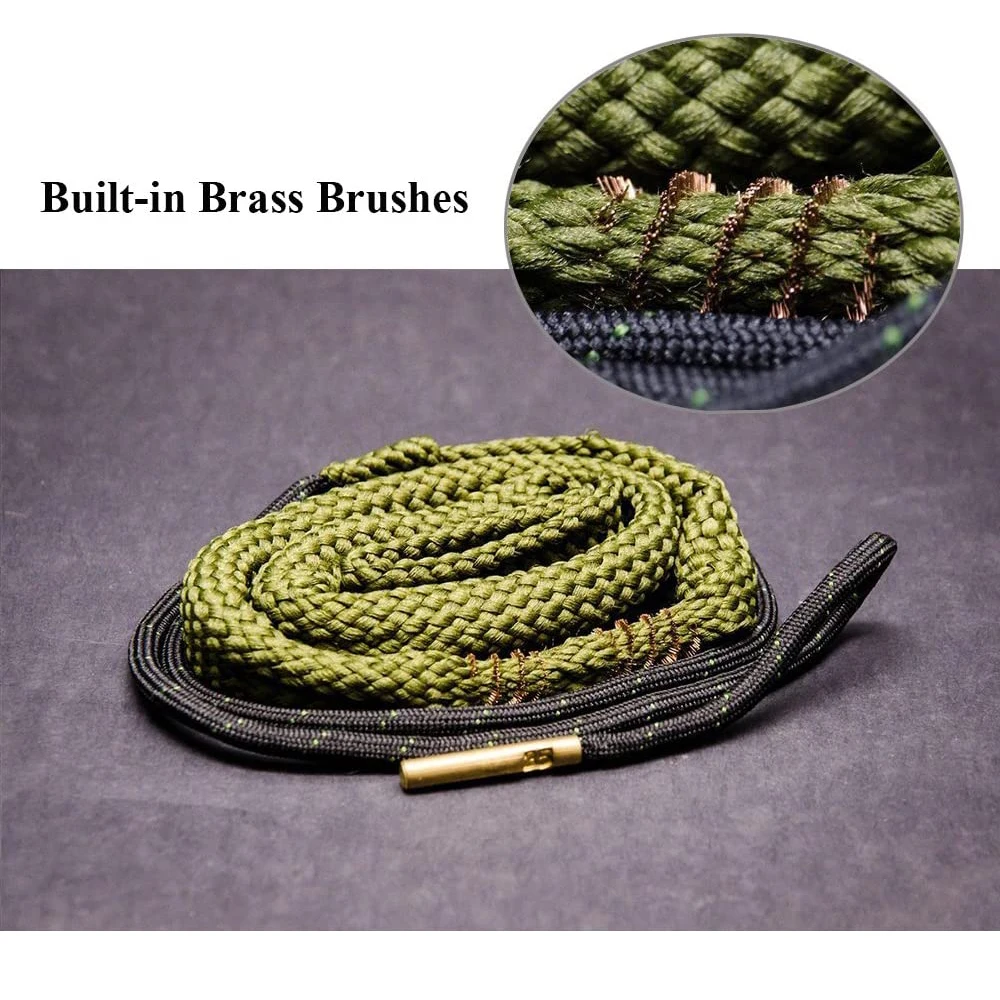 Kit di Pulizia per Fucili da Caccia, Corda per Calibro 22, .223, .38, 5.56mm, 7.62mm, 12GA, Pulitore per Canne di Fucili - immagine 4