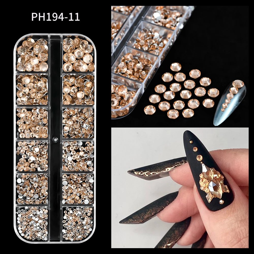 Sparkling Crystal Nail Art Rhinestones Kit with Tools