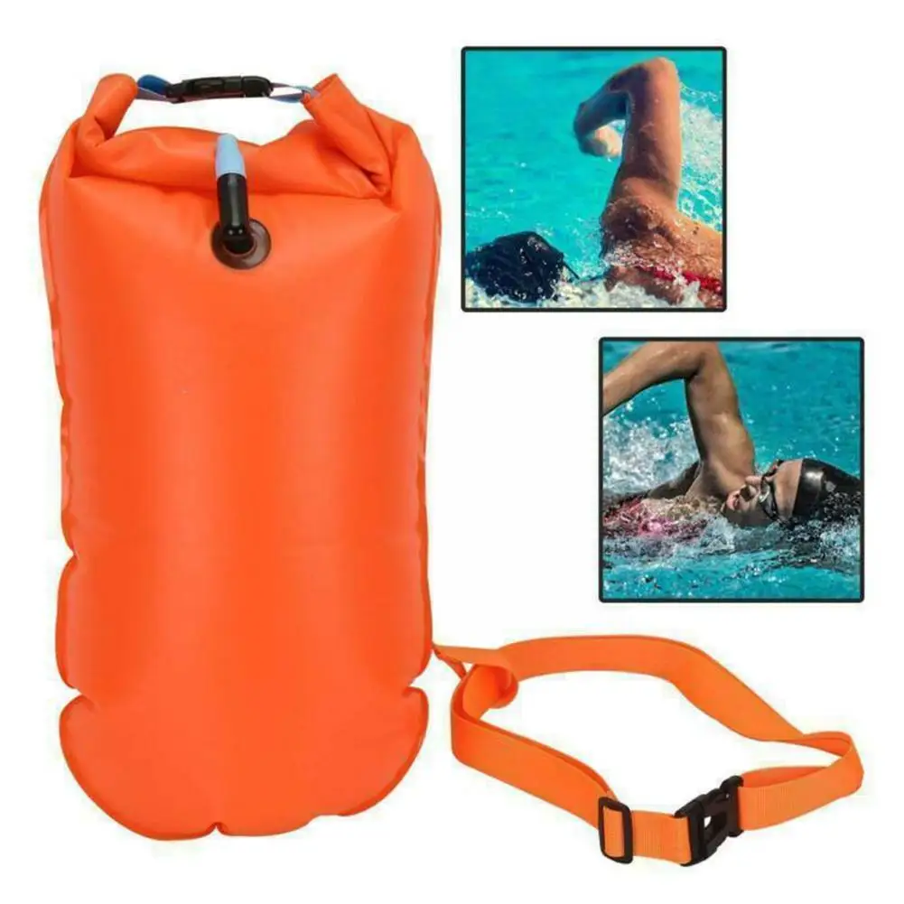 Swimming Buoy Outdoor Safety Swimming Buoy Swim Float Bag Waist Belt PVC Lifebelt Storage Bag Water Sports Waterproof Multi-func L1N6