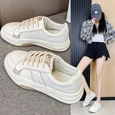 

Women's Shoes 2022 New Fashion Spring Thick-Soled Women Sneakers Breathable Korean Style Low-top Comfy Casual Platform Shoes