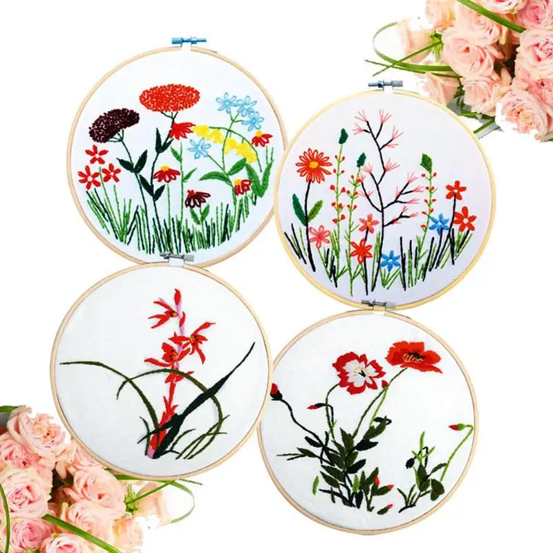 Round Photo Frame Needlework Supplies Embroidery Hoop 12 Inch Mini Crochet  Scroll Hoops 6 Wood Large - AliExpress