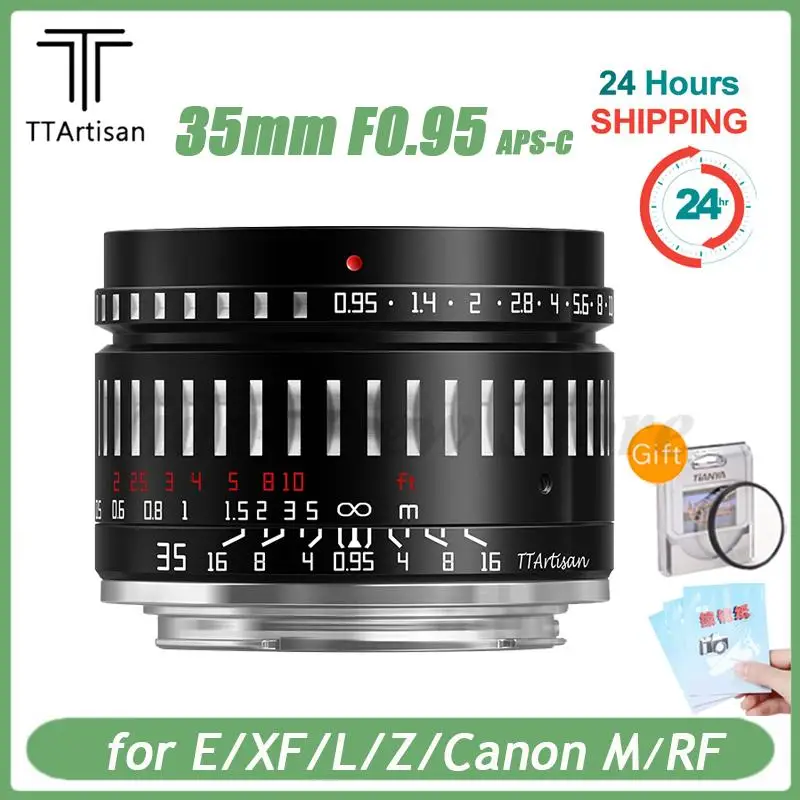 Ttartisan 35Mm F0.95 Aps-C Obiettivo Principale Ad Ampia Apertura Per Fotocamera Sony E Mount Fujifilm X Canon M Canon Rf-S Leica L Nikon Z