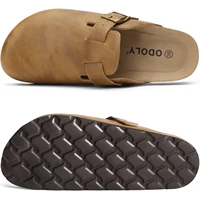 Mules Comwarm en liège pour femmes et hommes, antidérapantes, en cuir végétalien, avec soutien de la voûte plantaire, style sabot, décontractées, nouvelles pantoufles en liège 4