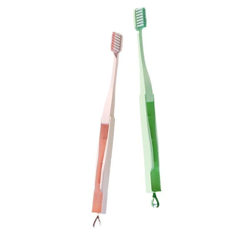 1pcs 휴대용 여행 부드러운 헤어 접이식 칫솔 가정용 성인 청소 0.12mm 항균 필라멘트 칫솔