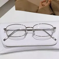 Y2K Harajuku rétro petites lunettes à monture carrée pour femmes lunettes en métal lunettes de lecture claires lunettes bloquant la lumière bleue 6