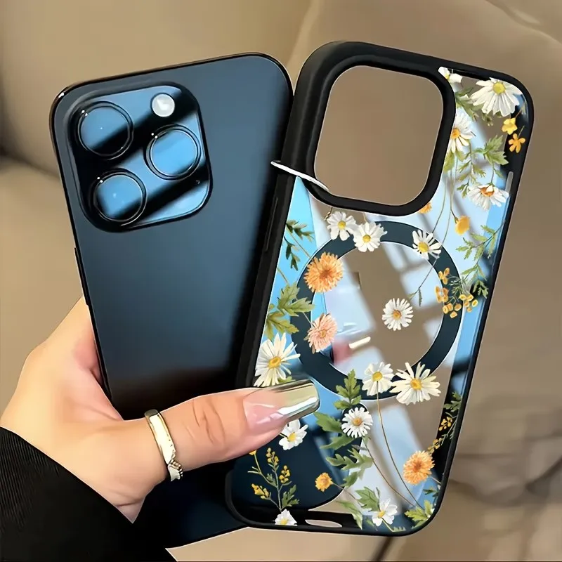 Fresh Small Floral Phone Case with Magsafe Wireless Charging Compatibility