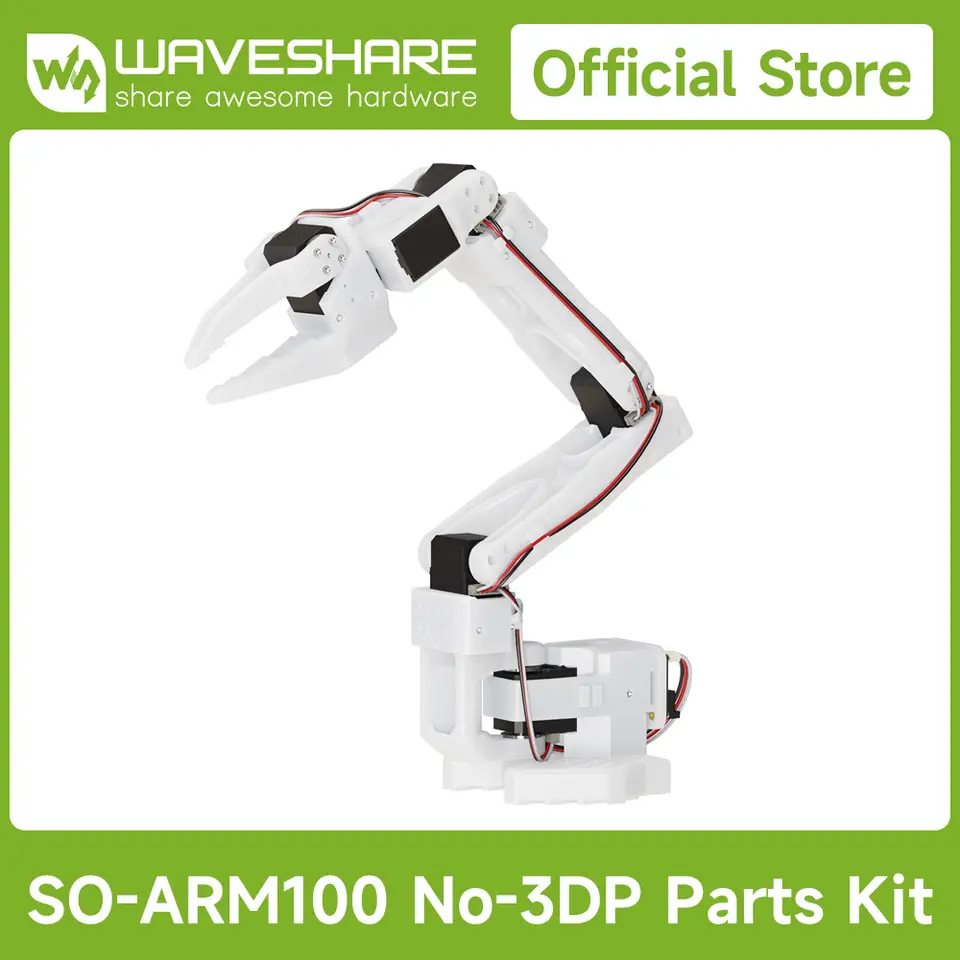 Waveshare SO-ARM100/101 Open-Source 6-Axis Robotic Arm, Hugging Face LeRobot, Photosensitive Resin 3D-printed Parts image 2