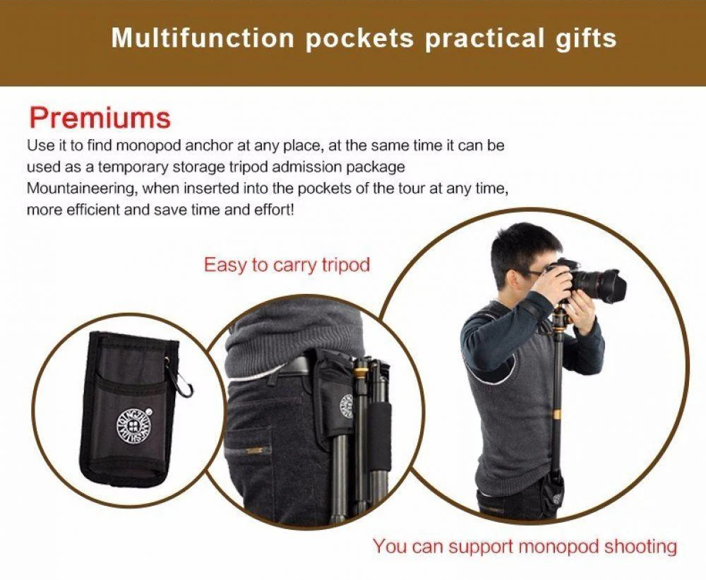QZSD Q278 Professional Portable Aluminium Alloy Camera Travel Lightweight Tripod