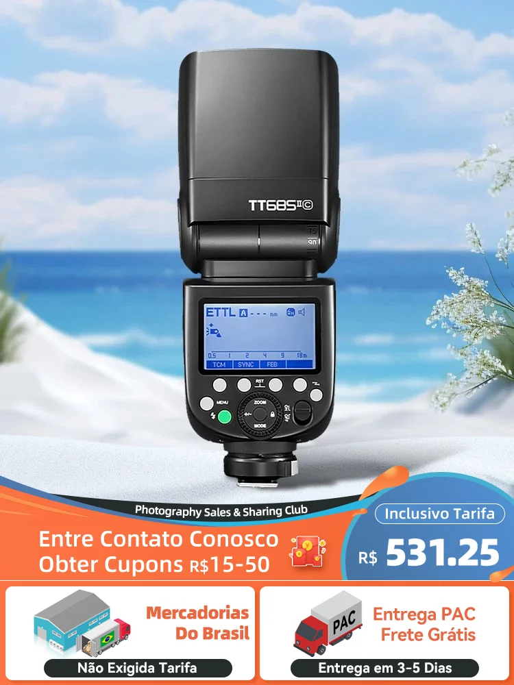 Godox TT685II TT685IIC TT685IIN TT685IIS TTL HSS Camera Flash Speedlite For Canon Nikon Sony Fujifilm Panasonic Olympus TT685 II