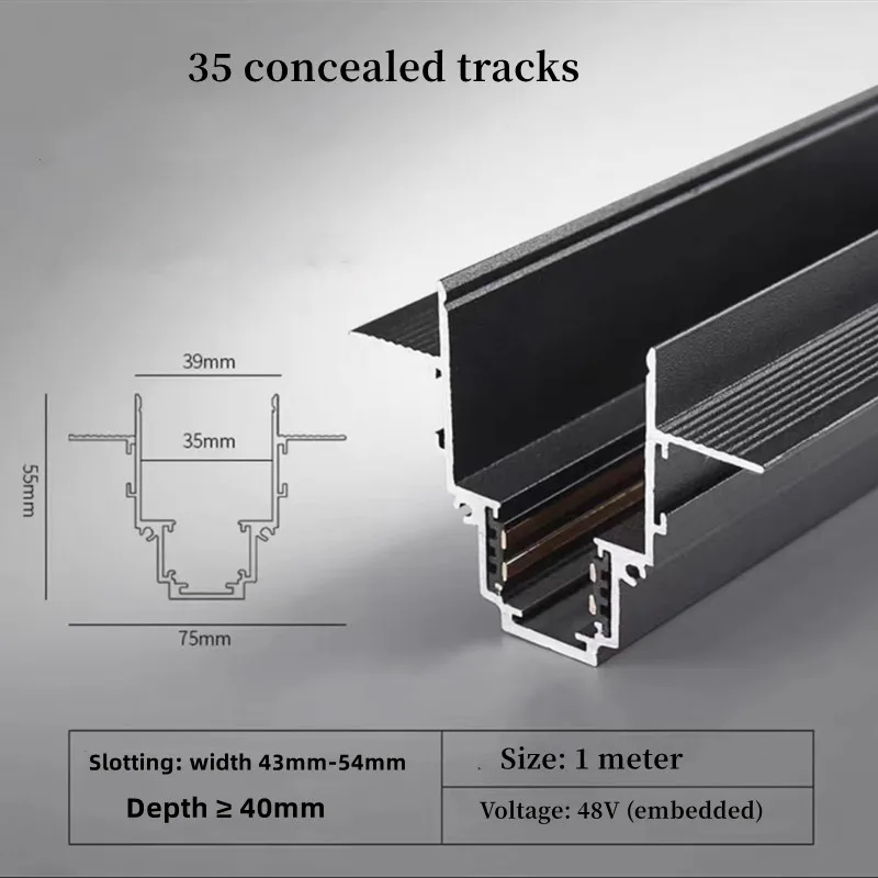 

35 Modern Recessed Magnetic Track Lights design led Lamp Magnetic Rail Ceiling System Indoor Track Lighting Spot Rail Spotlights